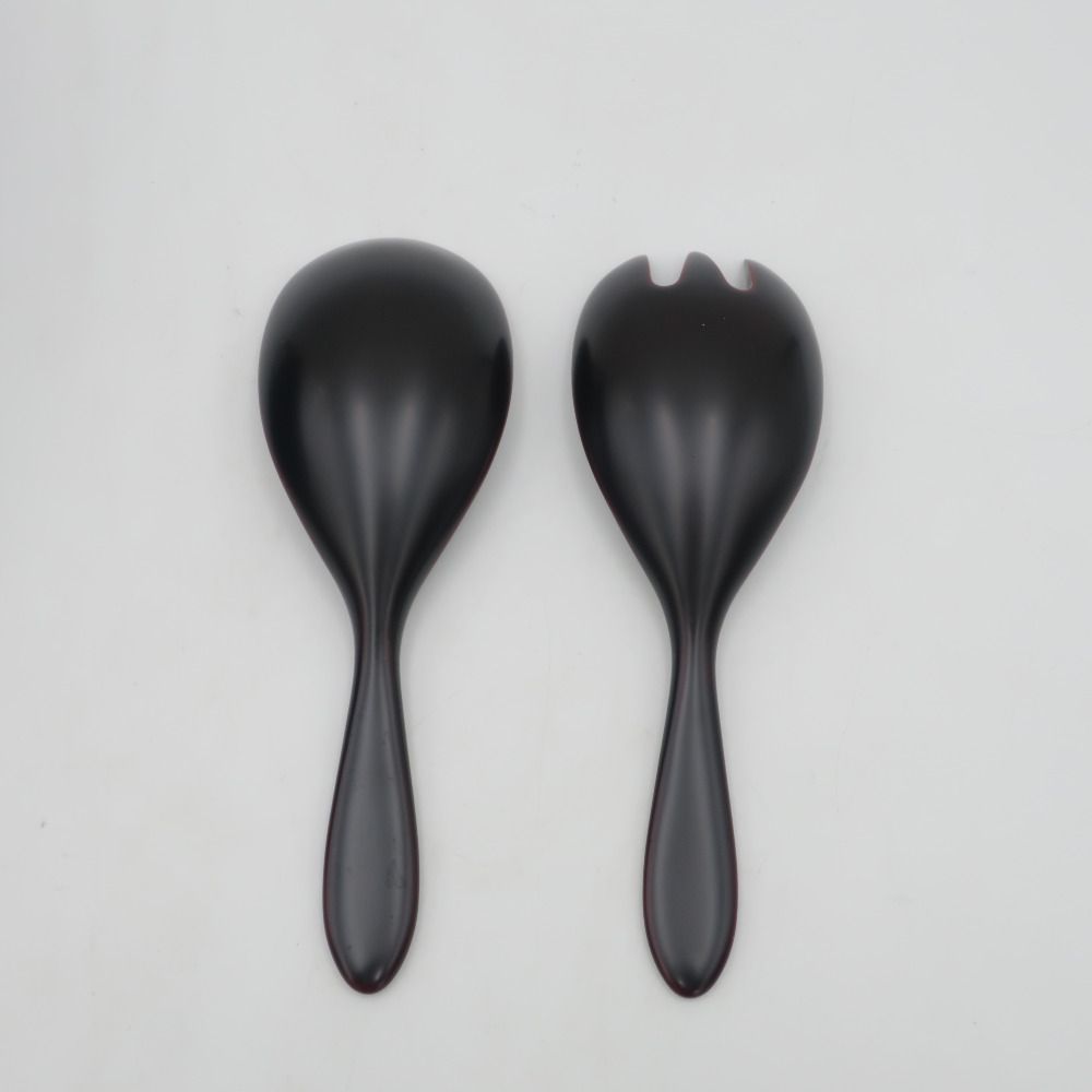 輪島屋善仁 サラダボウル 取分けスプーン・フォーク付き 外箱無し 漆器