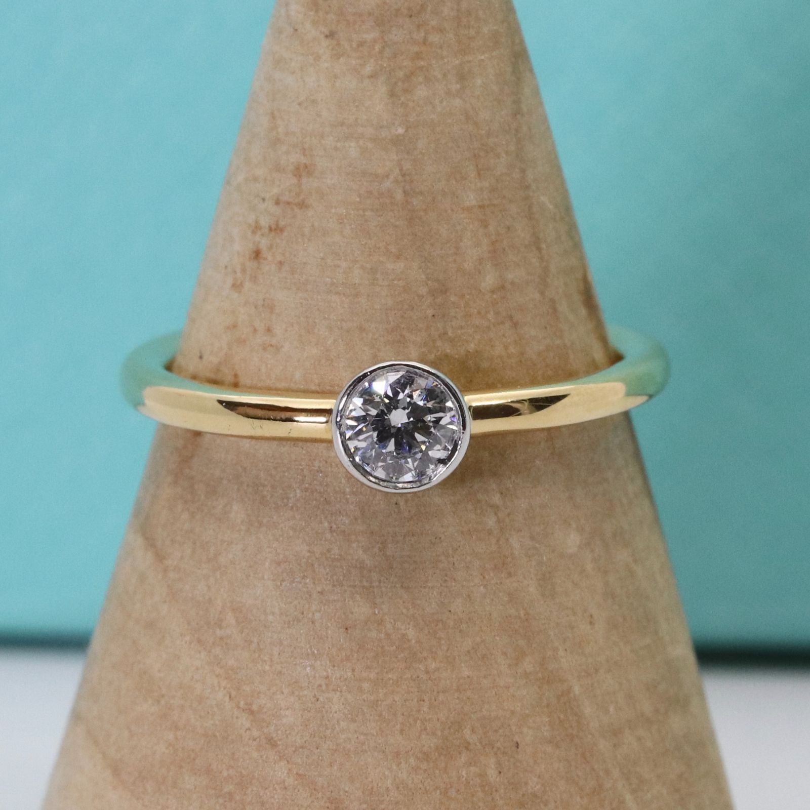 ティファニー ビゼット ダイヤ リング 750×Pt950/24-1082 ティファニー