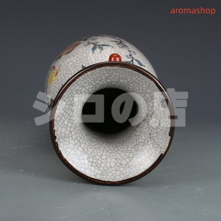 高品質 官窯焼き 粉彩描金 磁器 花瓶 景徳鎮 置物 中国陶磁 中国