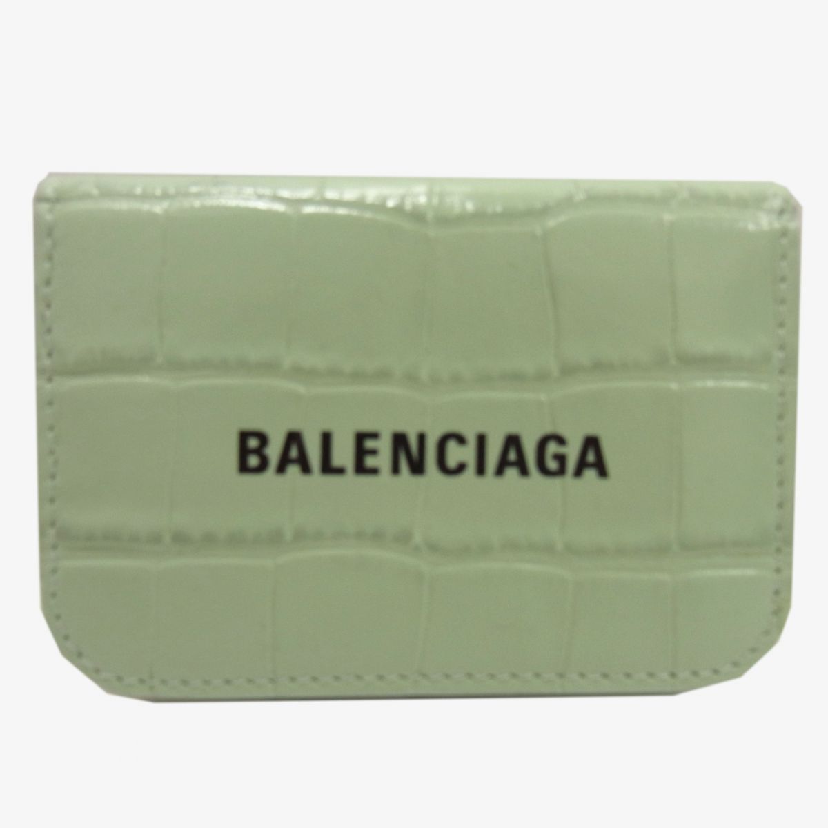 ☆BALENCIAGA バレンシアガ クロコ型押し キャッシュ ミニウォレット 