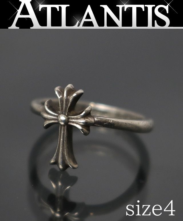 CHROME HEARTS 銀座店 クロムハーツ バブルガム CHクロス リング 指輪 メンズ シルバー SV925 約4号 100681