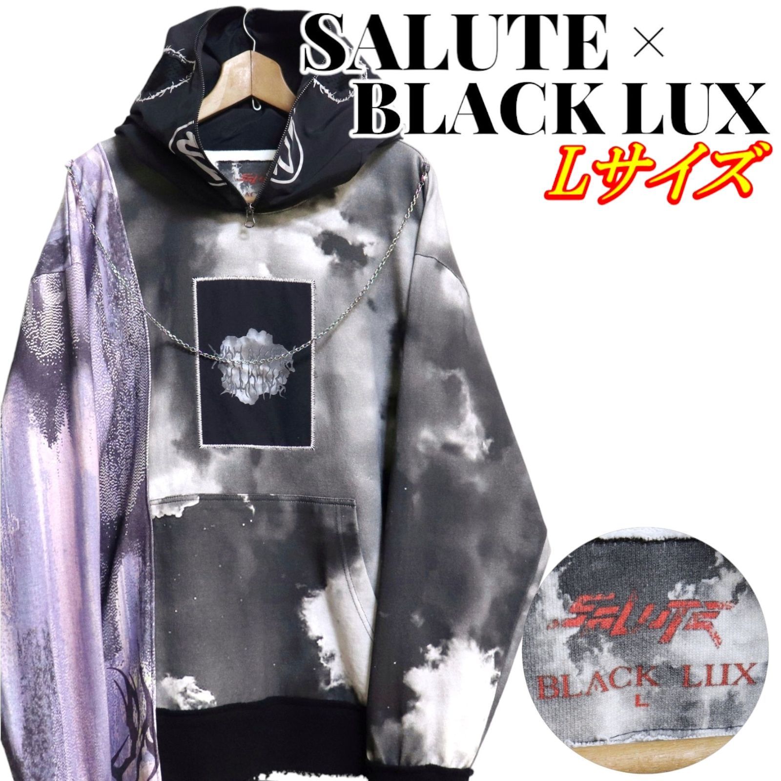 SALUTE サルーテ × BLACK LUX ブラックラックス チェーン付き SALUTE サルーテ × BLACK LUX ブラックラックス チェーン付き