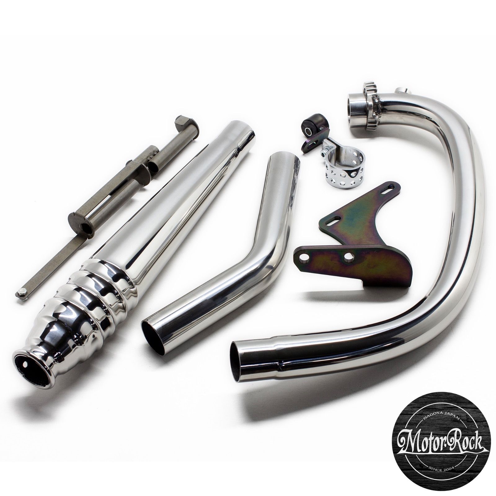 SR400用 69メガホン 新型フルエキ アップ FI車 MOTOR ROCK (MR-EX207U)