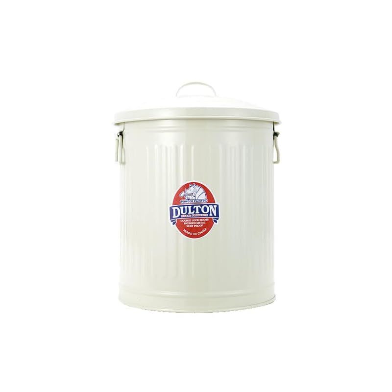 在庫セール ダルトン Dulton ガベージカンLサイズ 24L アイボリー ゴミを入れる物こそ だと思う物を使いたい ふた付きゴミ箱 ブリキ缶 高さ440mm 直径330mm 100-106-IVL 0