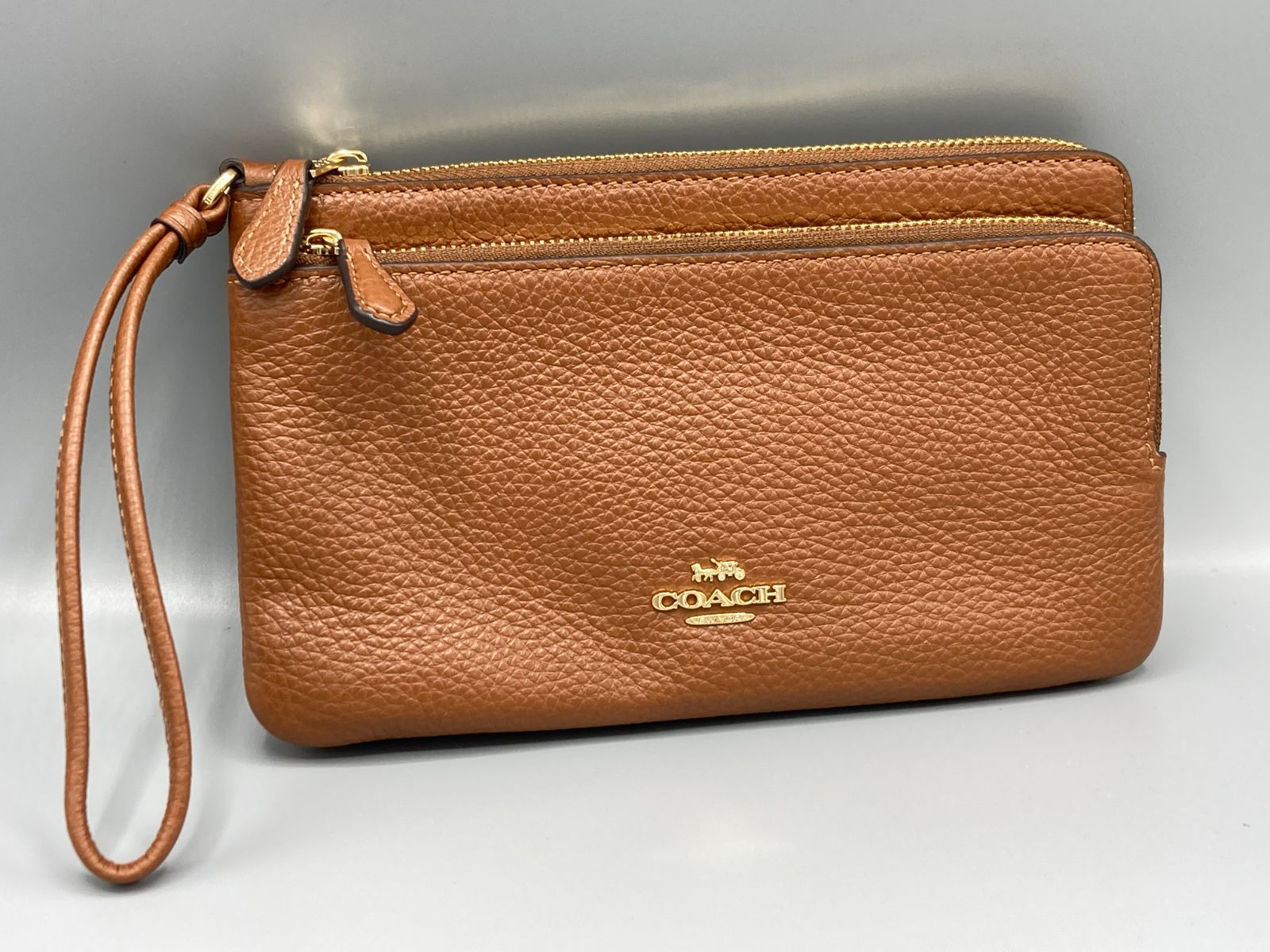 ✨美品✨ コーチ ダブルジップ ウォレット ポーチ リストレット C5610