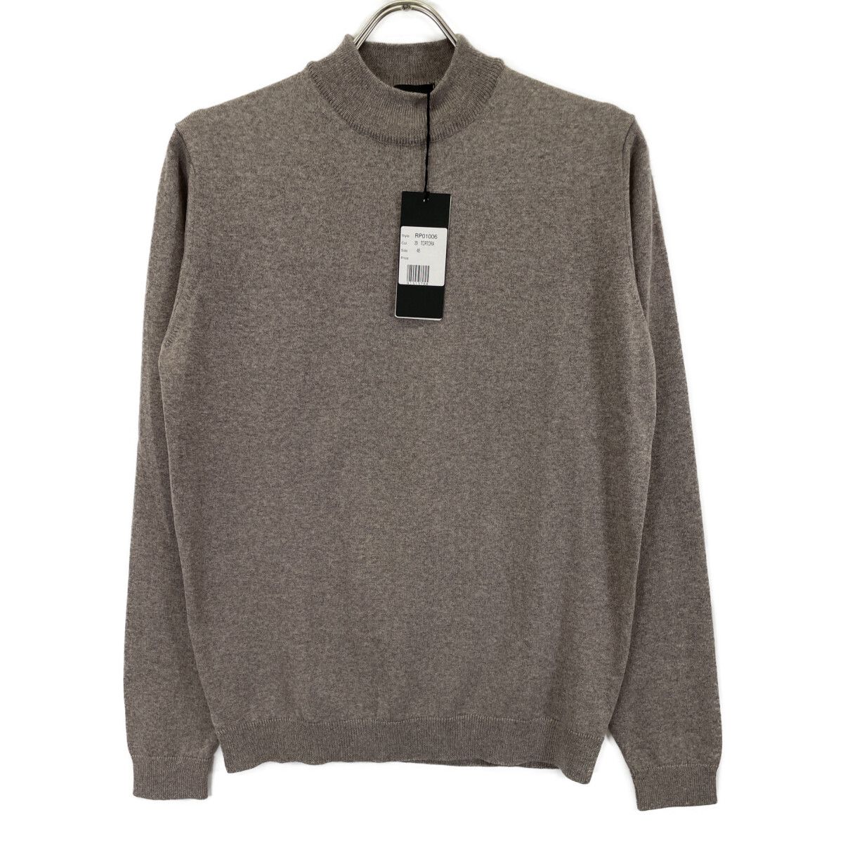 ROBERTO COLLINA ロベルトコリーナ RP01006 ｸﾞﾚｰｼﾞｭ ｴｸｽﾄﾗﾌｧｲﾝﾒﾘﾉｳｰﾙ ﾊｲｹﾞｰｼﾞﾓｯｸﾈｯｸﾆｯﾄﾌﾟﾙｵｰﾊﾞｰ 48