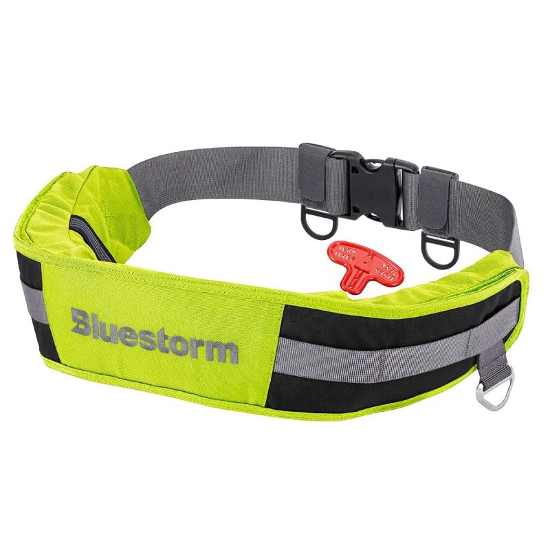 Bluestorm Re ティバノウエスト2.0 BSJ-3710RS 自動膨張式ライフジャケット ウエストベルト ベルトループ 国交省認定品 タイプA 桜マーク付 高階救命器具 ジギング ルミナスグリーン