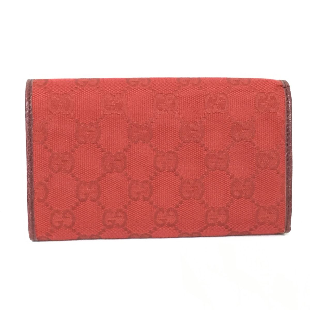 GUCCI財布 GUCCI(グッチ) 3つ折り財布 GG柄 263114 レッド×ボルドー