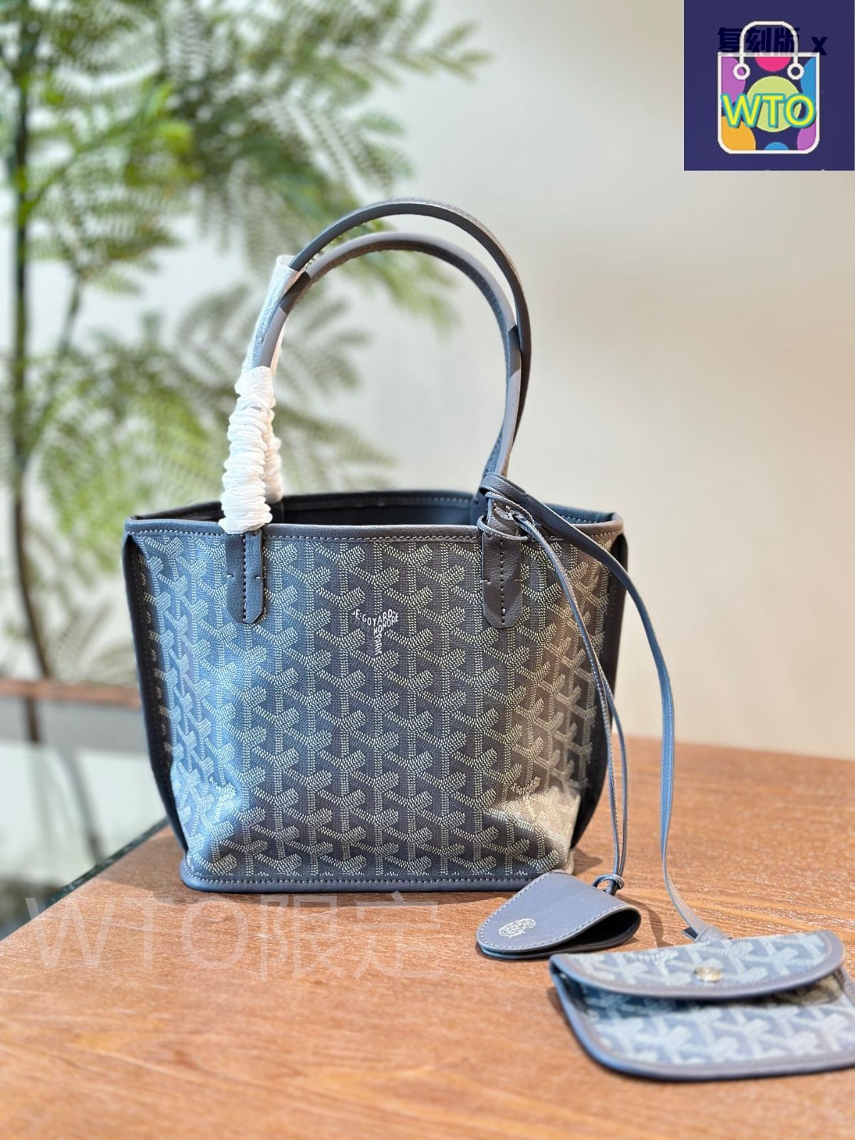 すぐ届く【GOYARD】プチ・フロ・ミニバッグ レザーストラップ付 今日特価】Goyard Mini Tote マルチカラー トートバッグ-WTO輸入