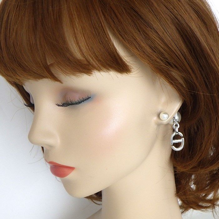 クリスチャンディオール Christian Dior ピアス CDロゴ スウィング