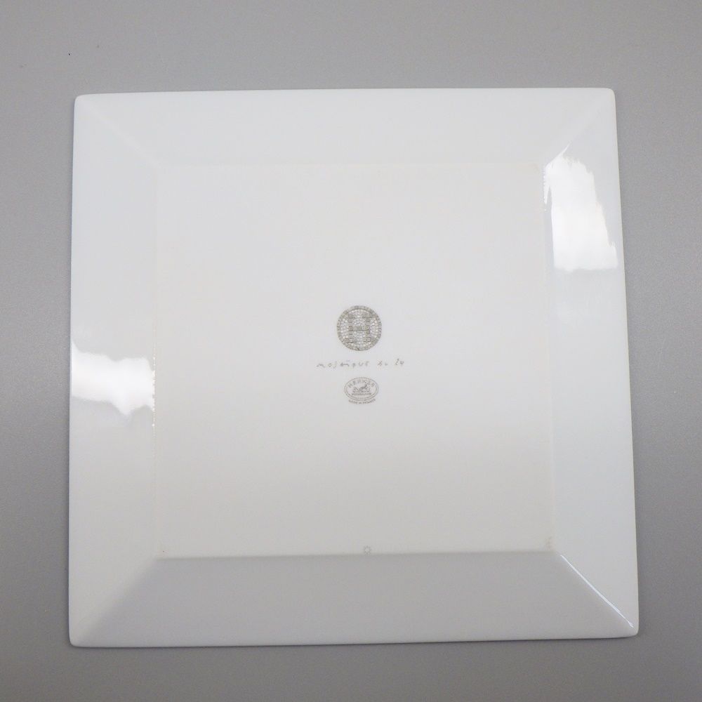 HERMES エルメス モザイク スクエアプレート 箱付き 陶器