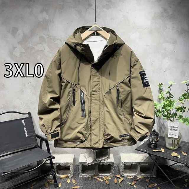 3XL0 秋冬 コーデ メンズ 服 シンプル ファッション オシャレ 大人 かっこいい 大きいサイズ ストリート 紳士服 ツー コットン カジュアル ジャケット フード付き キルティング ジャケット 快適
