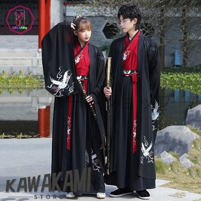男女兼用漢服唐装 2点 3点セット コスプレ 刺繍豪華漢服 トップス スカート 羽織 漢服 メンズ レディース カップル 仮装 変装 広袖羽織