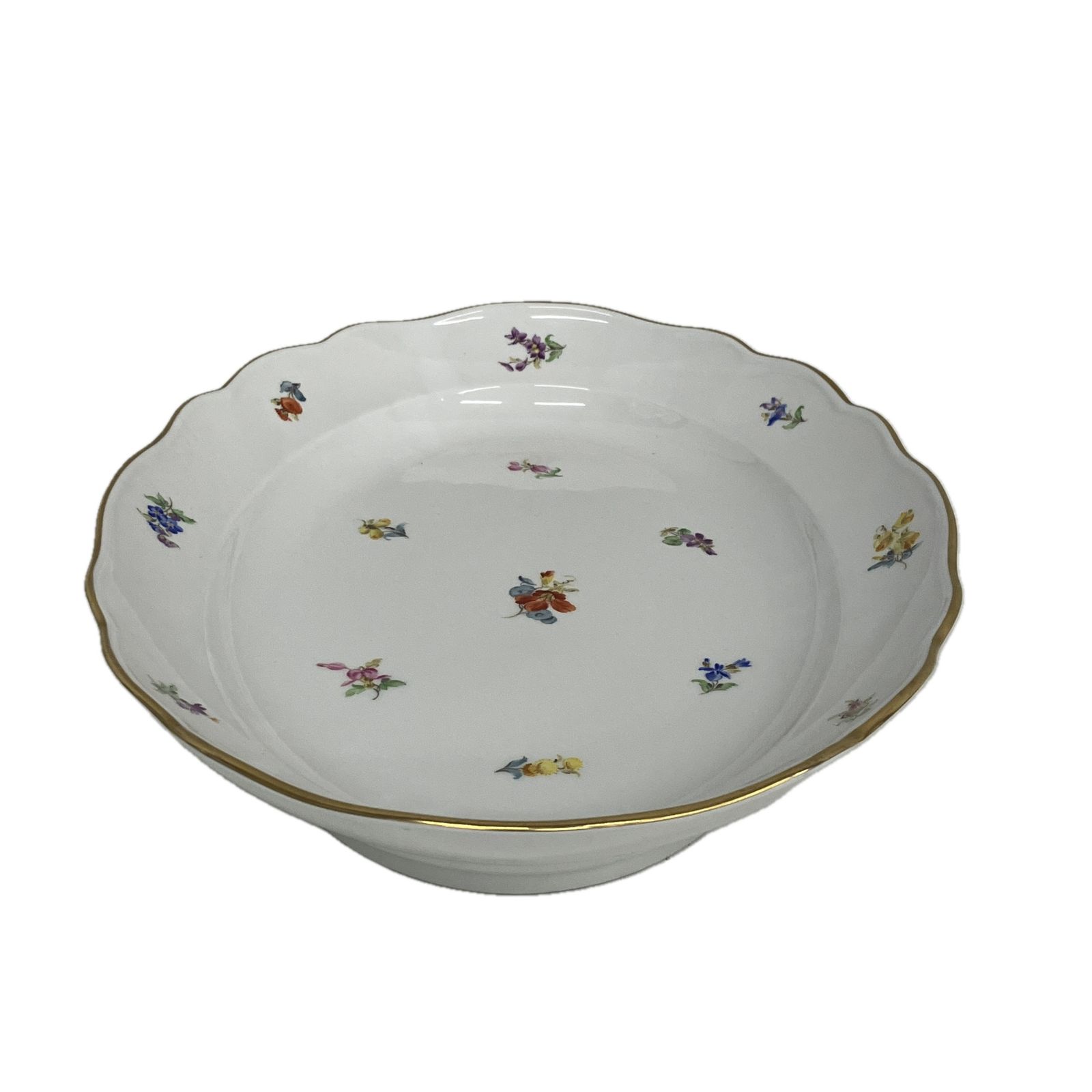 マイセン小花散らし金縁小皿 キッチン・食器 Meissen 散らし小花 大皿 マイセン 西洋食器 ドイツ