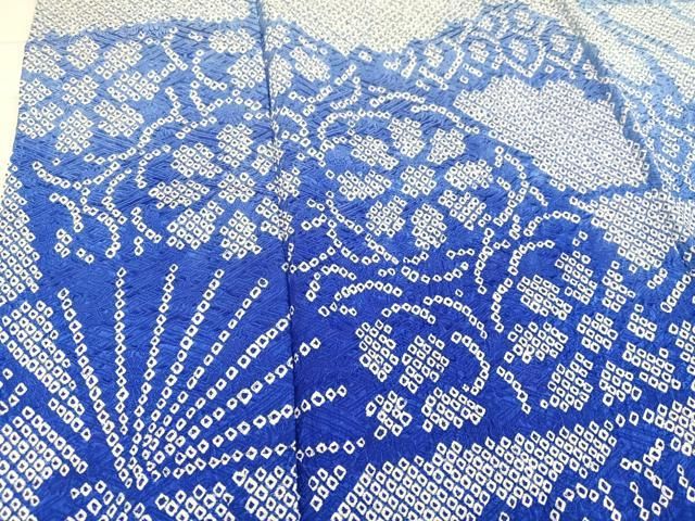 平和屋着物○豪華振袖 絞り 檜扇花文 正絹 逸品 未使用 AABC0675ph