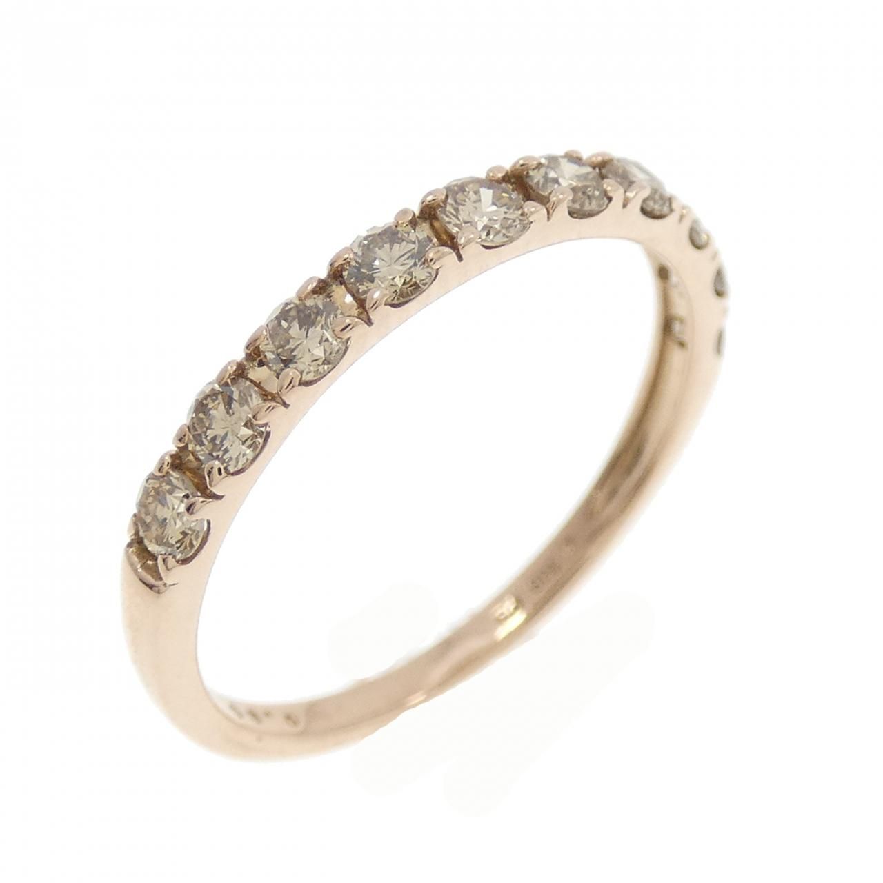 K18PG ハーフエタニティ ダイヤモンド リング 0.30CT