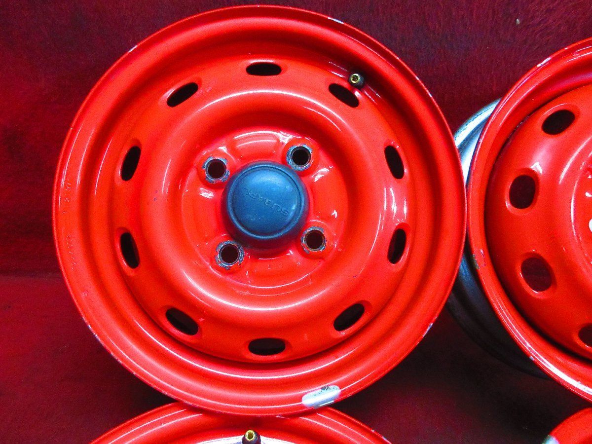 スチール ホイール 4本 スバル SUBARU サンバー 純正 12×4.00B 4穴 PCD 100 45 ハブ径 59 プレオ サンバー レックス◆51955H