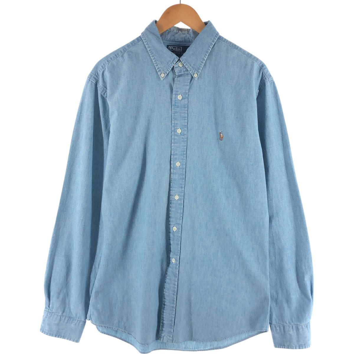 古着 ラルフローレン Ralph Lauren CUSTOM FIT 長袖 ボタンダウン 