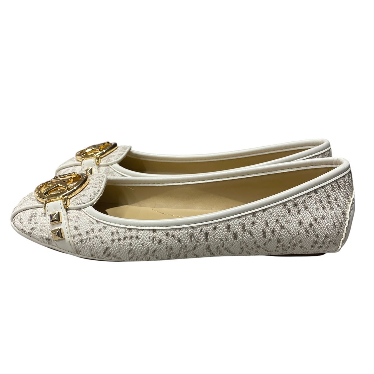 ☆EM0349 MICHAEL KORS マイケルコース パンプス 22.5cm MKロゴ 