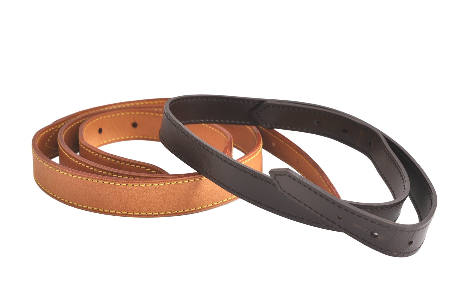 LOUIS VUITTON ルイヴィトン レザー ショルダーストラップ ベージュ ブラウン 2セット LV 2969N