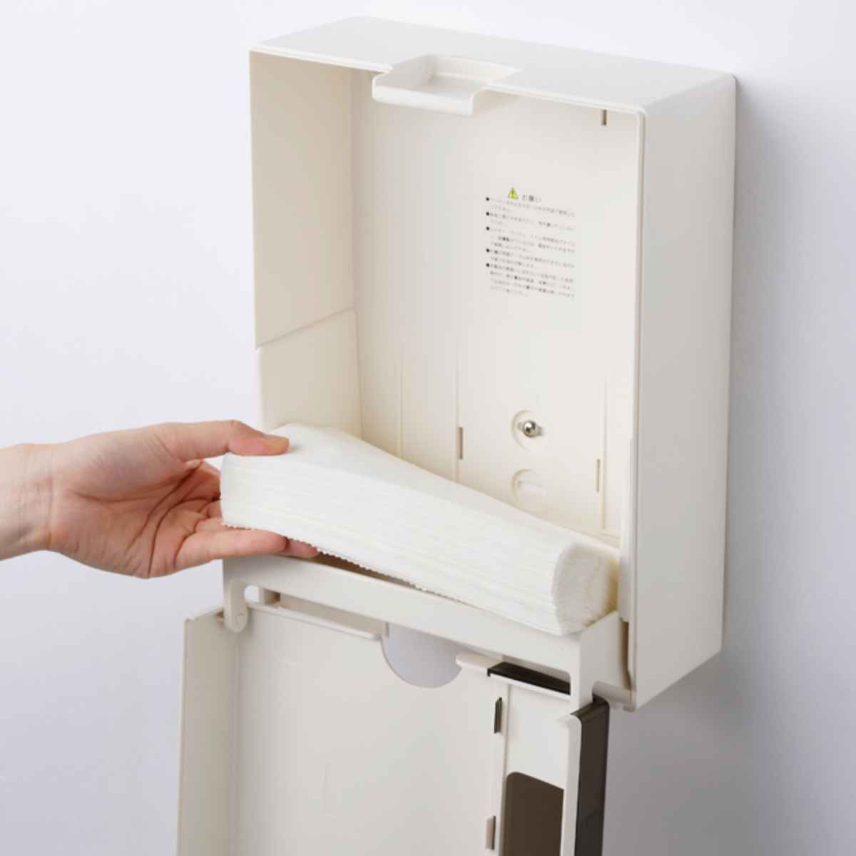 ペーパータオルホルダー 600枚用 壁掛け （ トイレ おしゃれ 透明