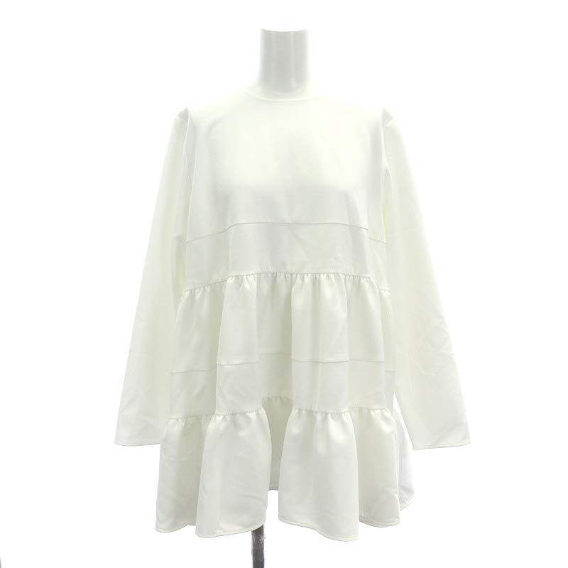 ヨリ yori 23AW マットダブルクロスティアードブラウス 長袖 プル 
