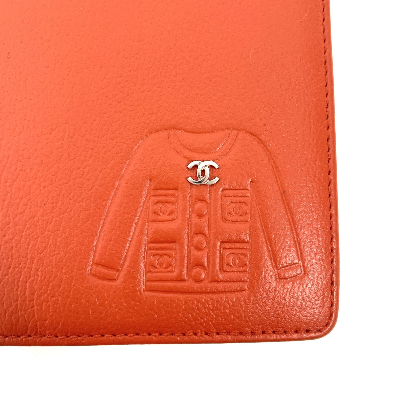 CHANEL シャネル ココマーク ジャケット柄 レザー 長財布 レッド 