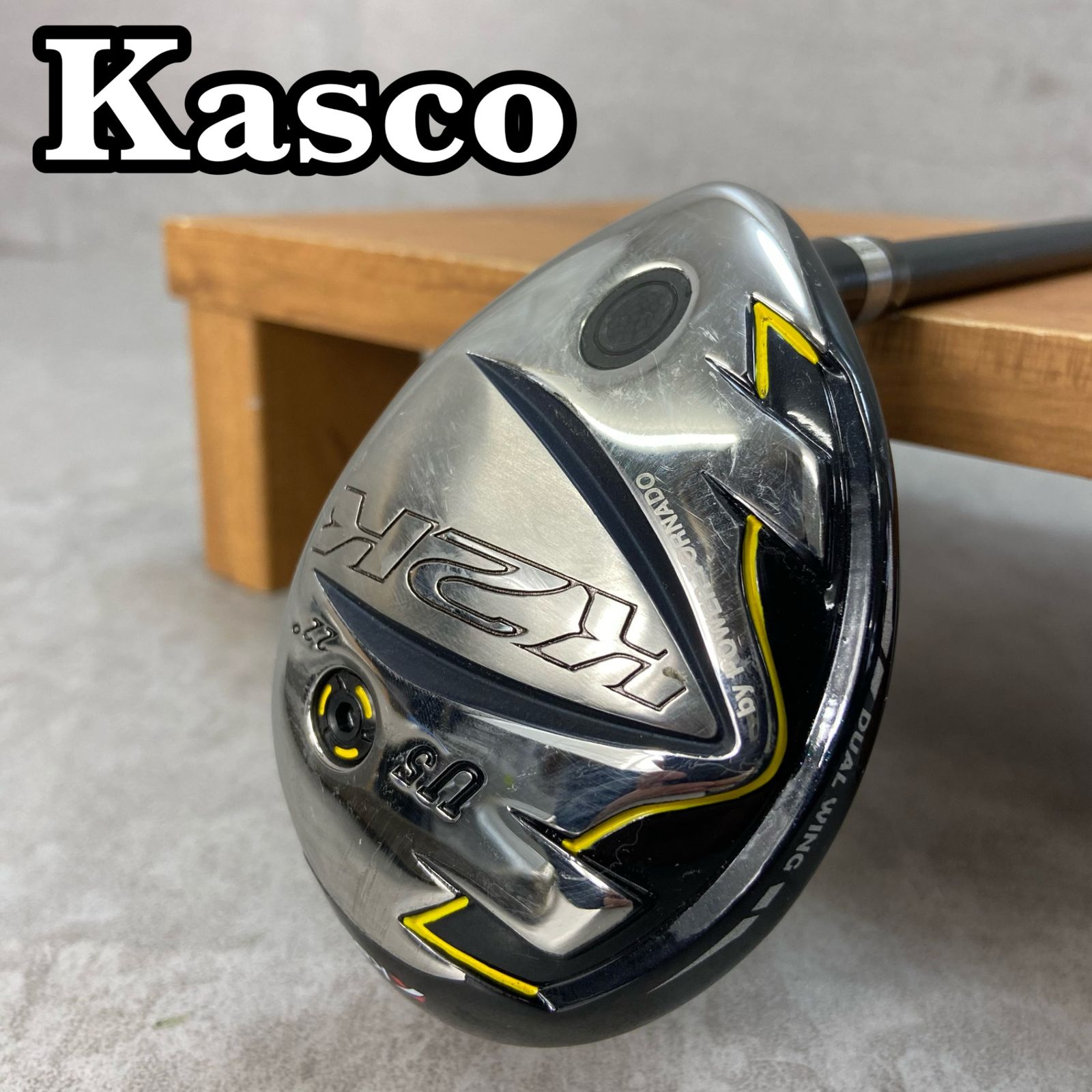 Kasco - Kasco　キャスコ　K2K　メンズゴルフ5U　カーボン　R　22°　右利き用　UT　ユーティリティー　39.5インチ　D-0　約340g Kasco キャスコ K2K メンズゴルフ5U カーボン R 22° 右利き用 UT