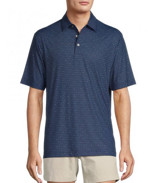 【送料無料】 ラウンドトゥリーアンドヨーク メンズ シャツ トップス Performance Cocktail Print Polo Shirt Peacoat