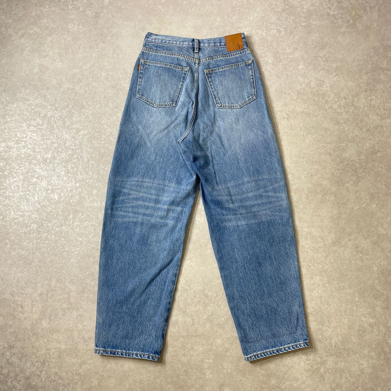 5 1/2 Spick&Span バレルレッグ カーブライン デニムパンツ ファイブ