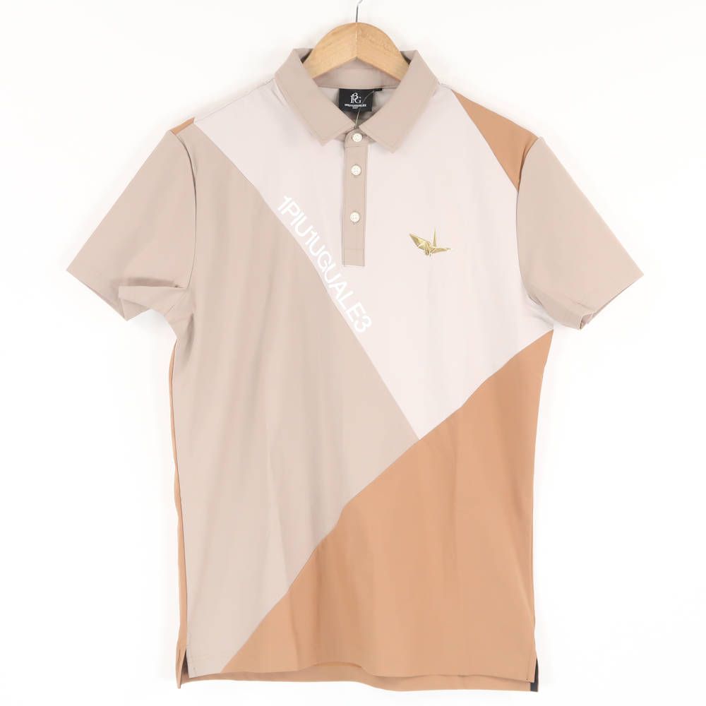 美品 1PIU1UGUALE3 ウノピュウノウグァーレトレ GRT131 S/S POLO CROSS SWITCH ゴルフポロシャツ IV(M) ナイロン他 半袖 トップス スポーツウェア メンズ HU1345A83 美品 1PIU1UGUALE3 ウノピュウノウグァーレトレ GRT131 S/S POLO