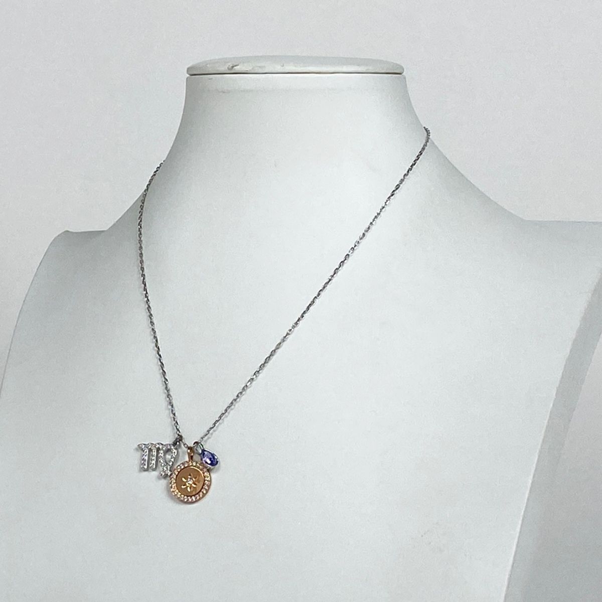【美品✨】　SWAROVSKI ネックレス　一粒石　ラインストーン　シルバー SWAROVSKI - SWAROVSKI ネックレス ラインストーン メッキ