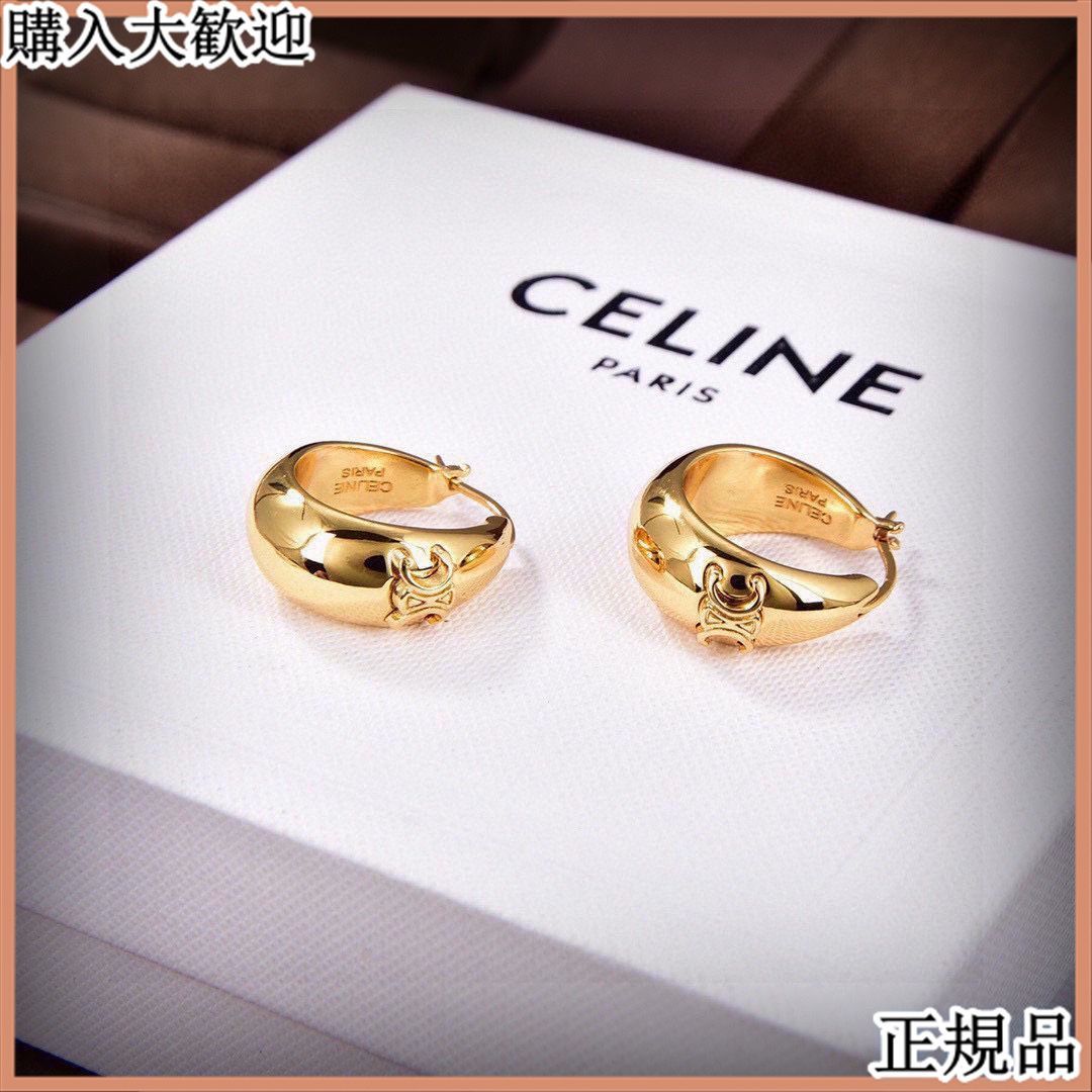 新品未使用】CELINE(セリーヌ) ゴールド フープピアス - メルカリ