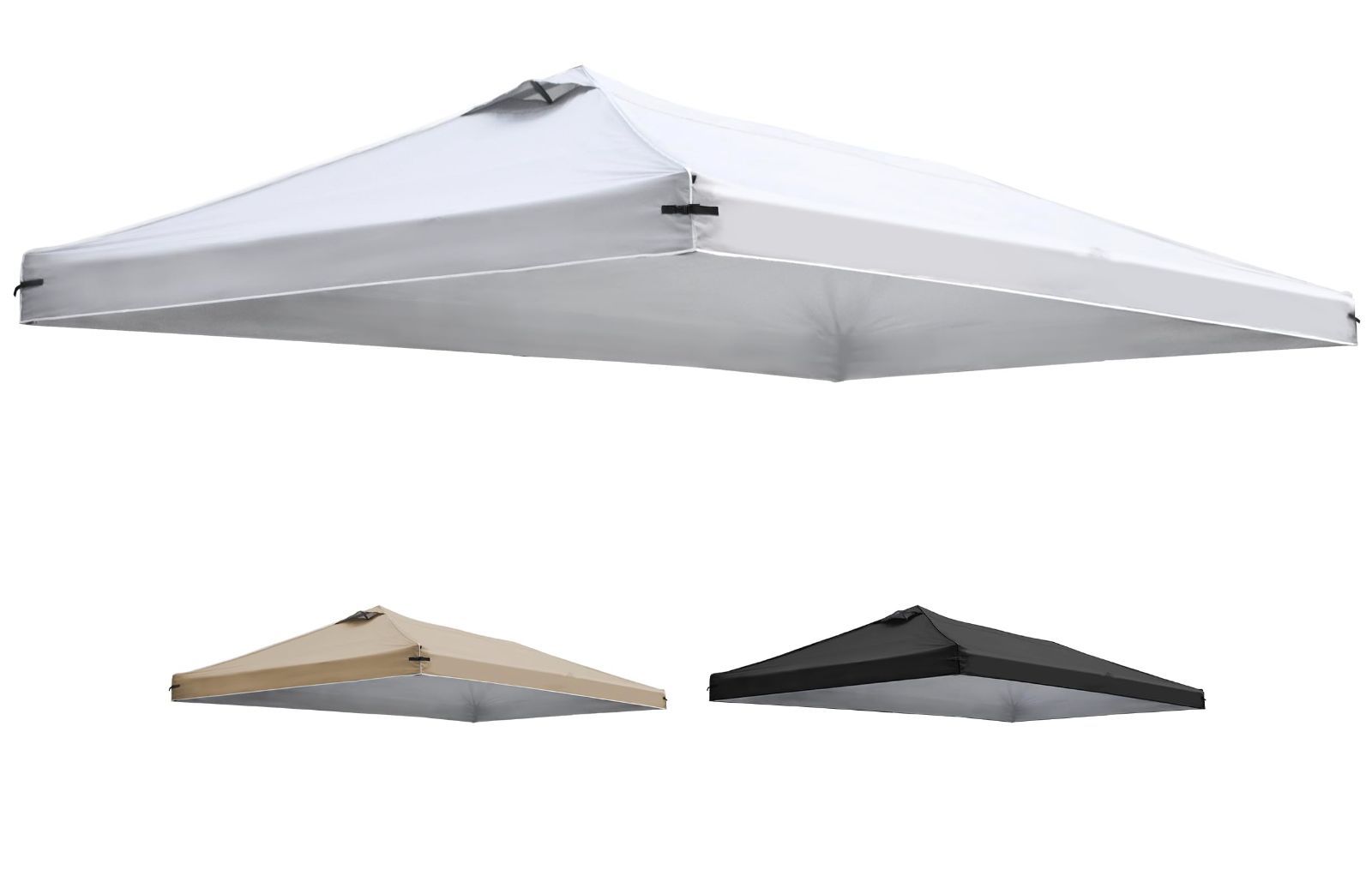 高耐水 UVカット タープテント トップカバーのみ ホワイト トップカバー3mx6m