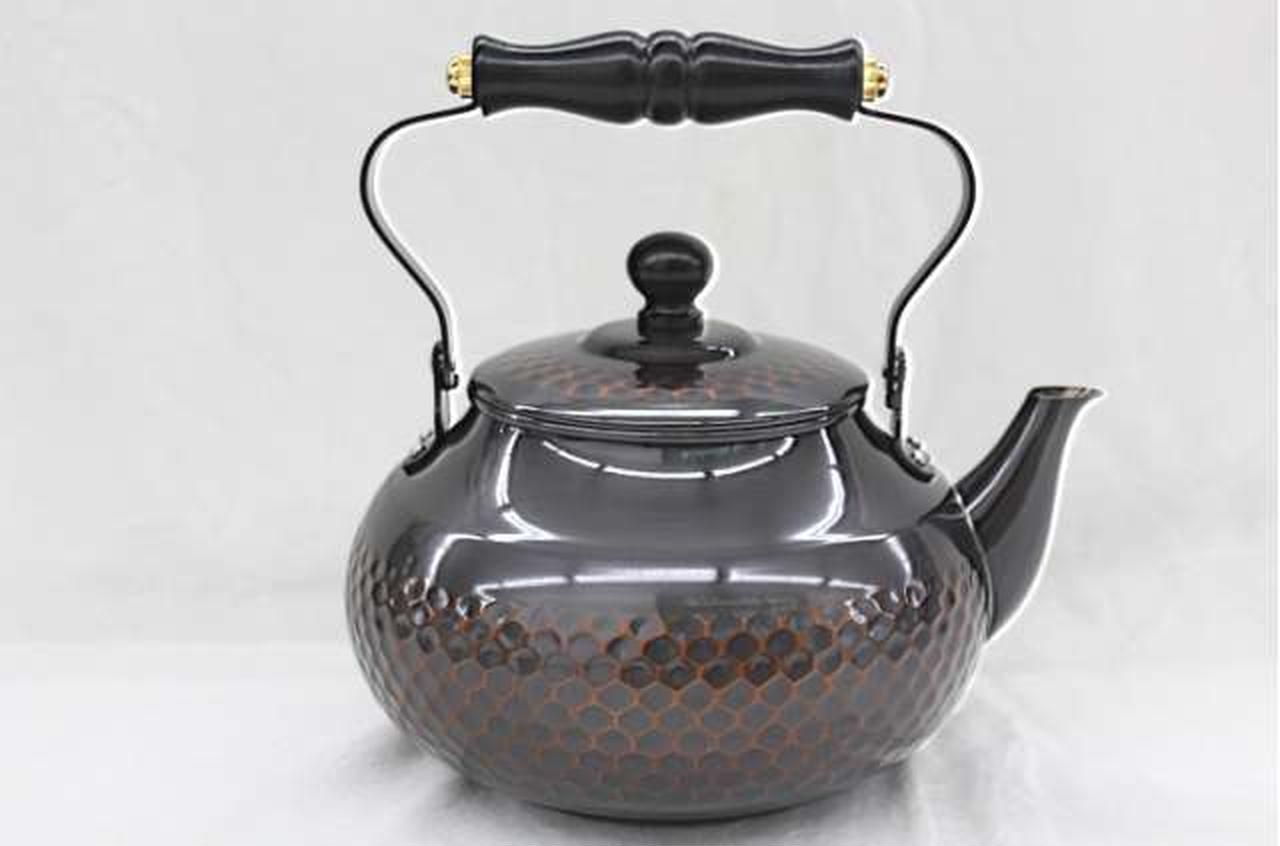 新光金属株式会社 赤銅仕上げ 鎚目湯沸し2L Shinko Metals Co. Ltd. Red Copper Finish Hammered Kettle 2L