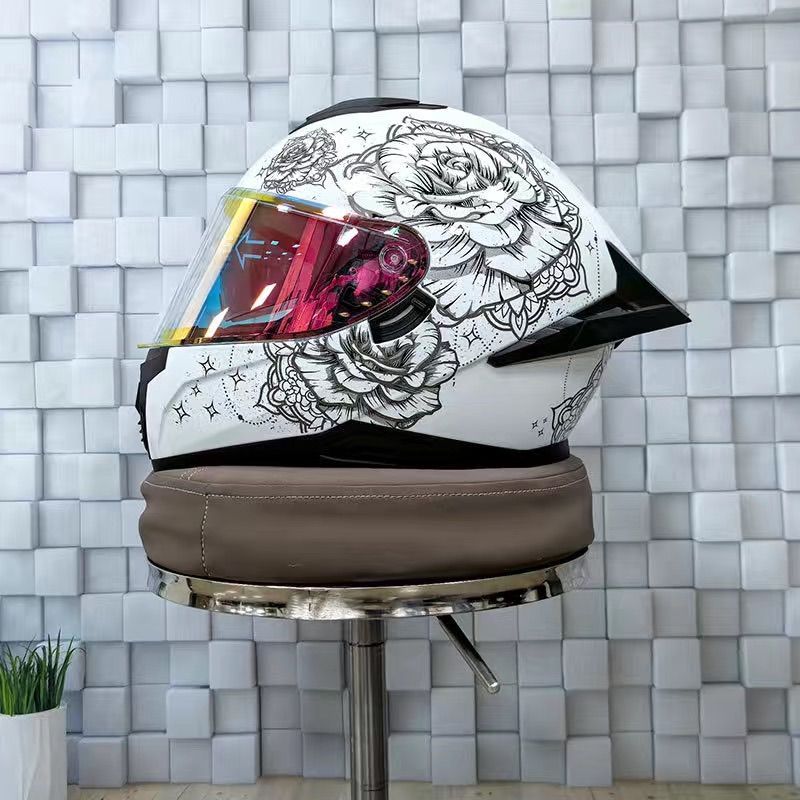 LVS フルフェイスヘルメット ダブルレンズ仕様 バイク用 M-XXL