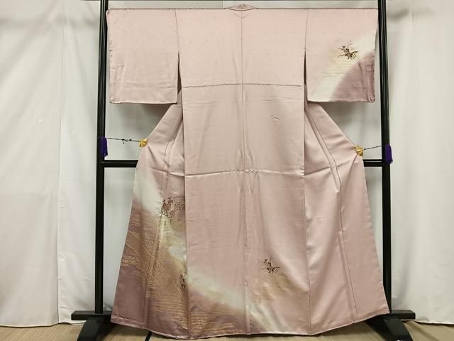 平和屋着物●訪問着　駒刺繍　立波文　金彩　正絹　逸品　CAAZ8190vf 平和屋着物○訪問着 駒刺繍 立波文 金彩 正絹 逸品 CAAZ8190vf 平和屋