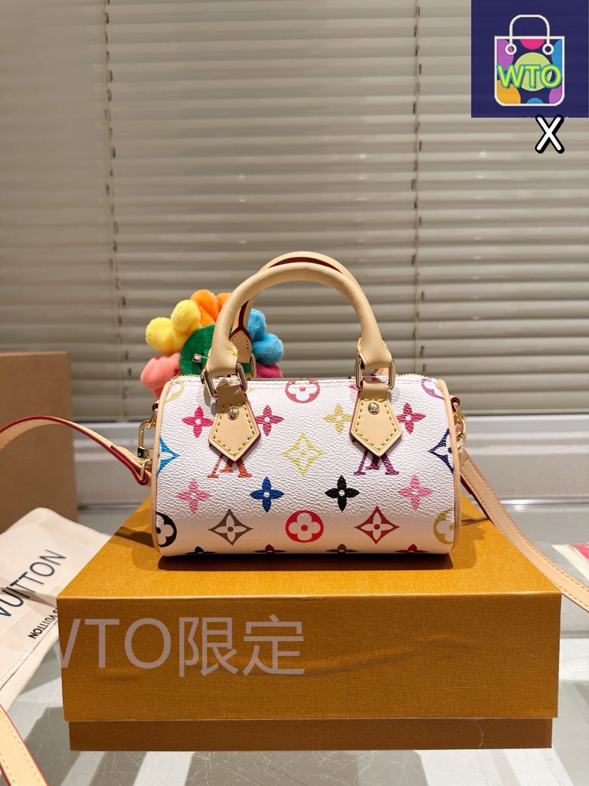 【可愛いカラフル白】Louis Vuitton×村上隆 ナノスピーディ 村上隆コラボ☆】Louis Vuitton ナノ・スピーディ