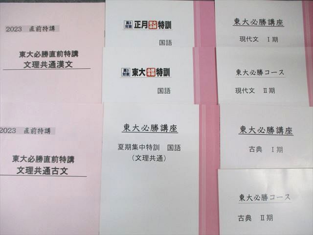 早稲田アカデミー 東大必勝講座 現代文/古文/漢文テキストセット 2023 計9冊 024S0D 早稲田アカデミー 東大必勝講座 現代文/古文/漢文テキストセット