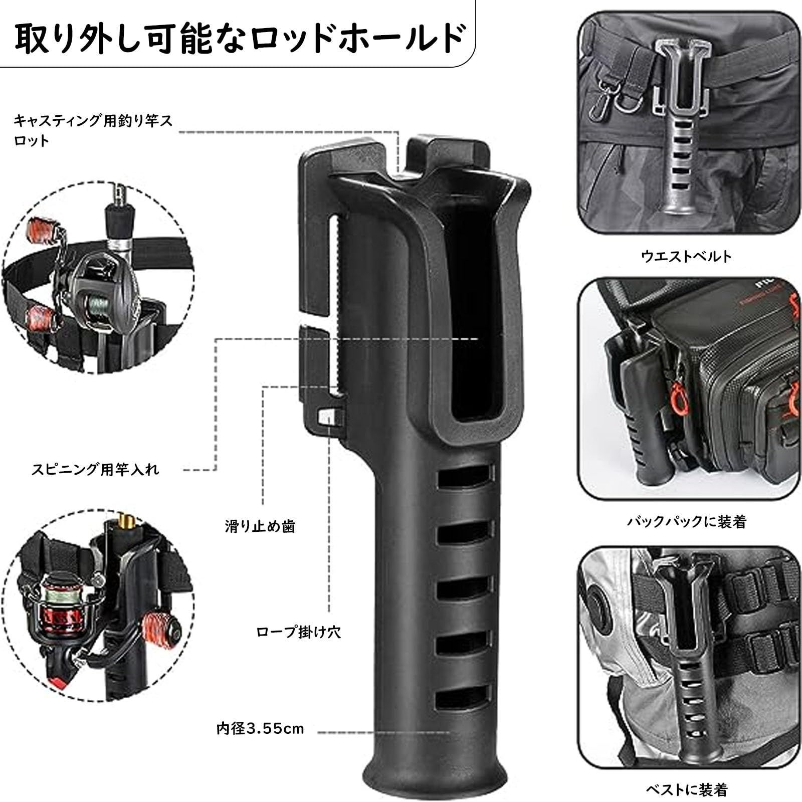 新品 JeeSoarToFar 釣りウエスト ベルト ロッド ホルダー調整可能なウエスト ウェーディング ベルト ポータブル ポール インサータ スピニング鋳造リール サーフィン カヤック フライフィッシング ポータブル釣りギア アクセサリー ウェーダー スト