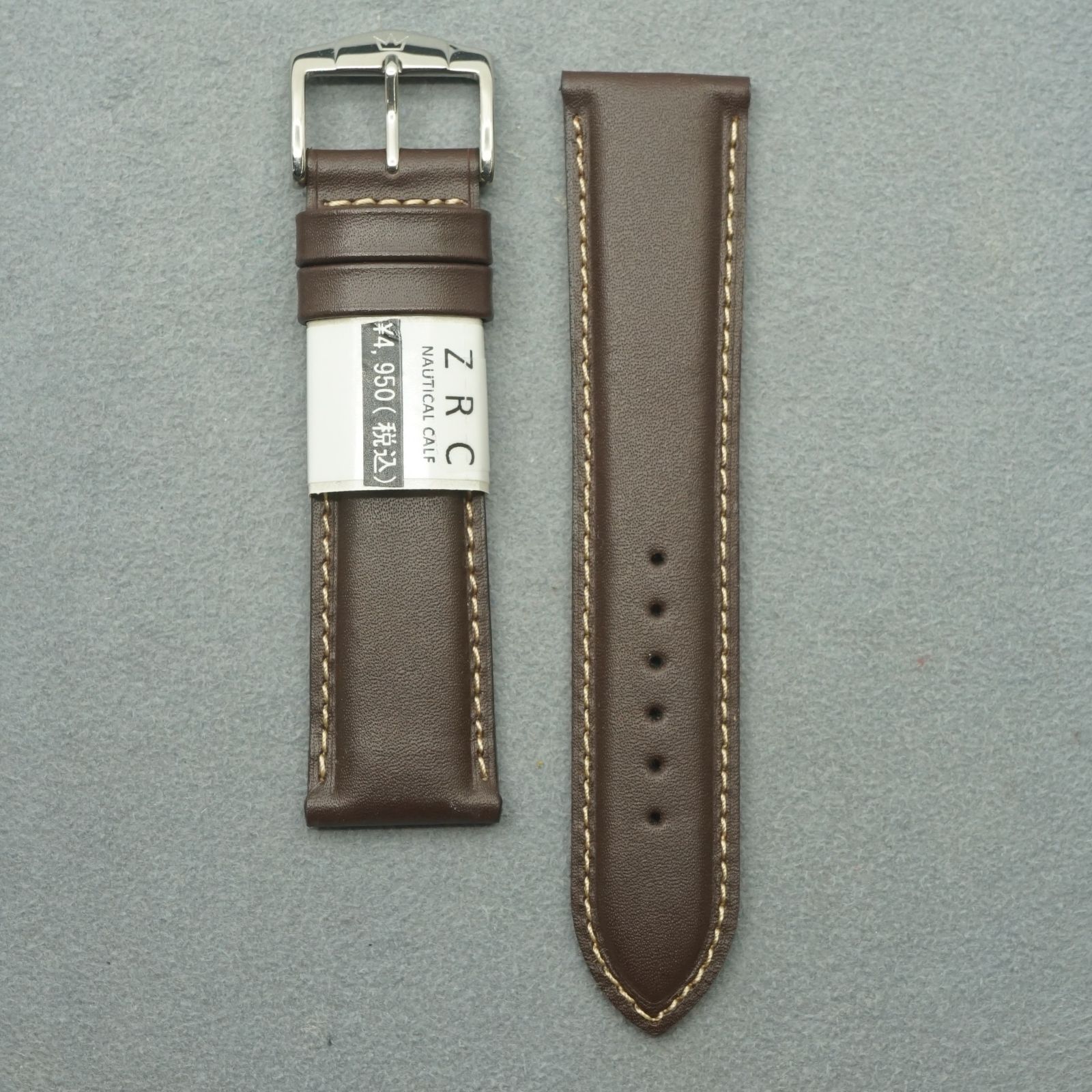 デッドストック品 ロシェ ZRC W.R.カーフ ブラウン 22mm 時計バンド 時計ベルト バンド交換 人気 おしゃれ 25-M-300