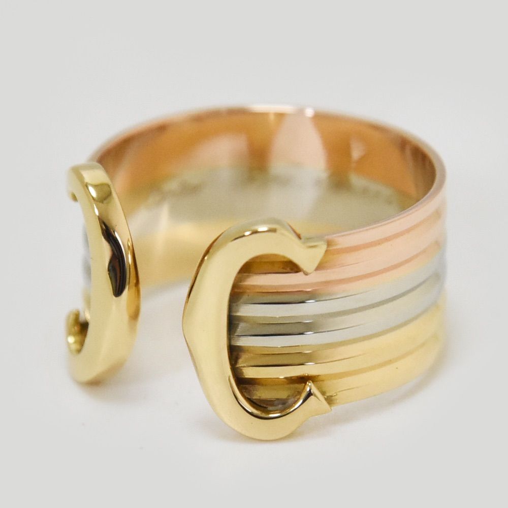 SAランク】Cartier カルティエ 2Cリング スリーカラー リング 指輪 C2
