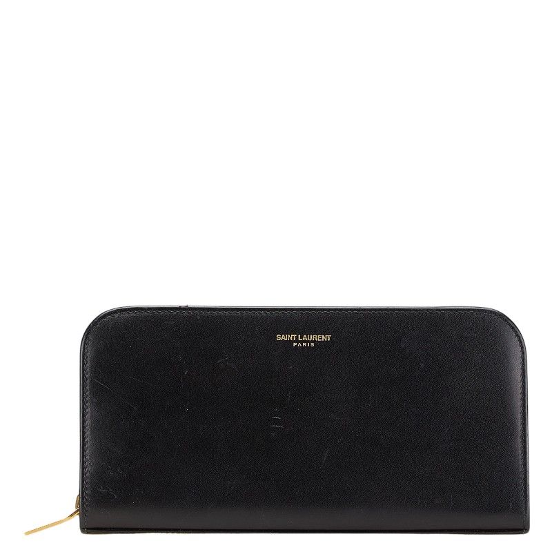 サンローラン ラウンドファスナー 長財布 326599 ブラック レザー レディース SAINT LAURENT 1-0202504