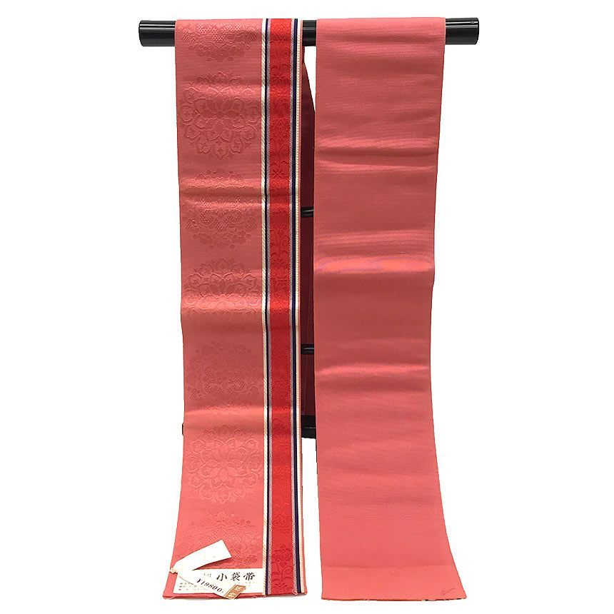 京やK405 全国 井上絹織 株 謹製 正絹 半幅帯 小袋帯 半巾帯 本場博多織工業組合謹製 伝統工芸 本場筑前 博多帯 リバーシブル 2WAY 華紋 博多間道柄 浴衣帯 ゆかた帯 オールシーズン使える帯 袷の着物 単衣の着物 夏の着物