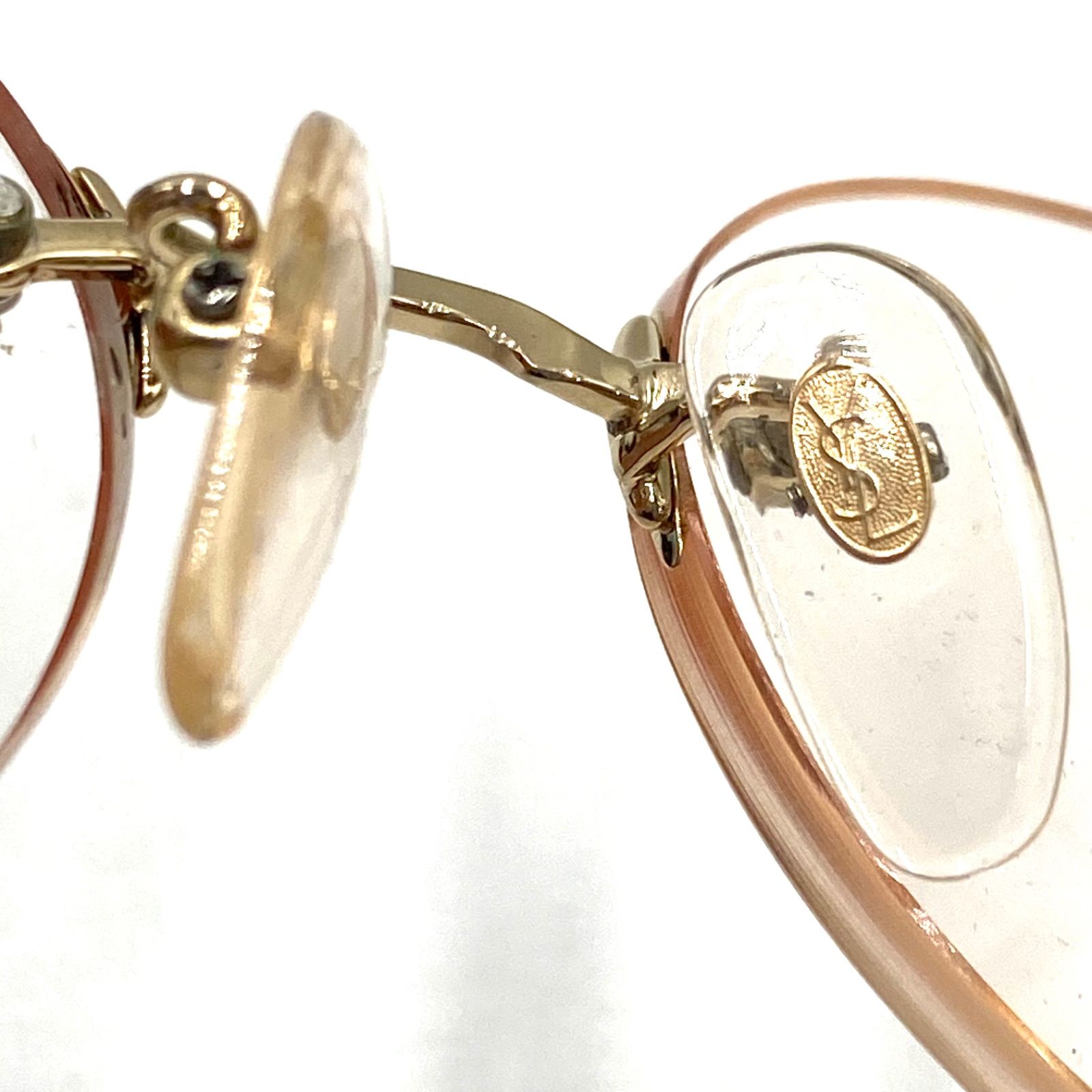 イヴサンローラン YSL オーバルメガネ YSL Yves Saint Laurent イヴ・サンローラン メガネ めがね 眼鏡 度