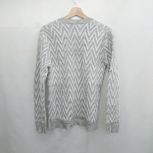 ◇ ⊇ NICOLE ニコルセレクション 柄 長袖 丸首 柄 ニット