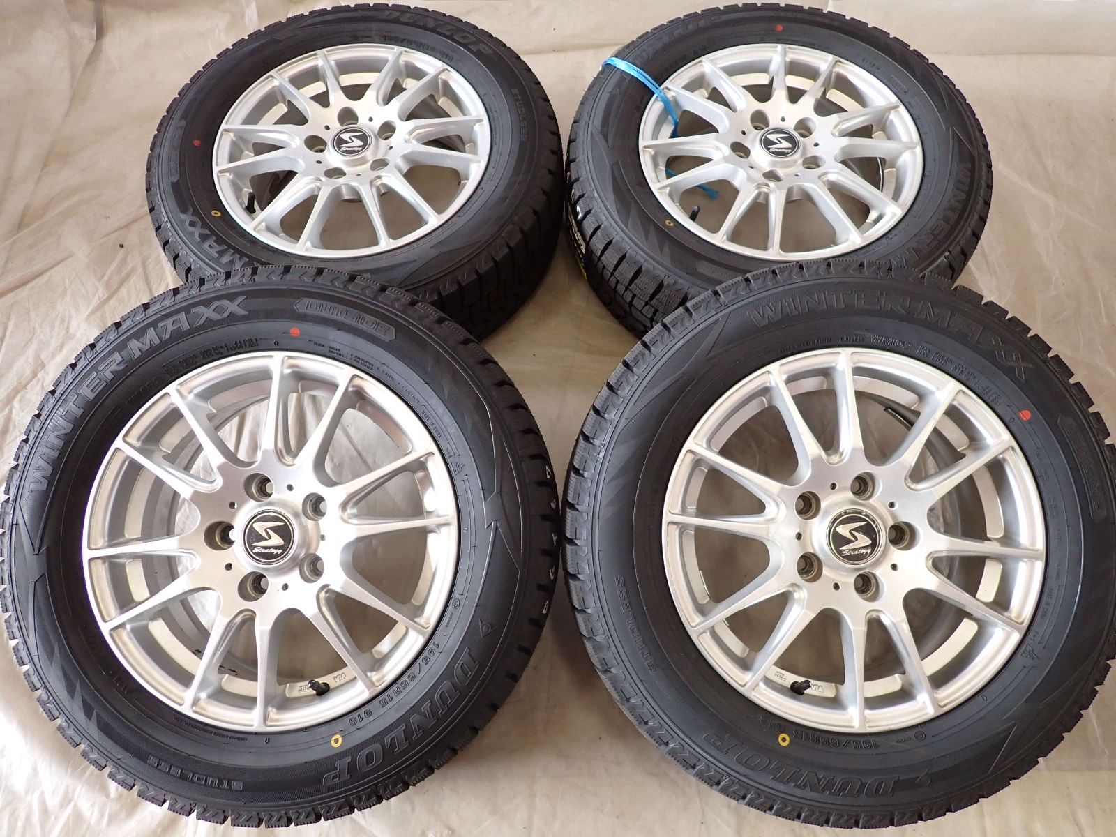 冬 製 4本 会社宛 195 65R15×6J 91S ダンロップ WINTER MAXX WM02 アルミ ノア ヴォクシー ステップ セレナ NO D6457 TRITUETUBI_COM