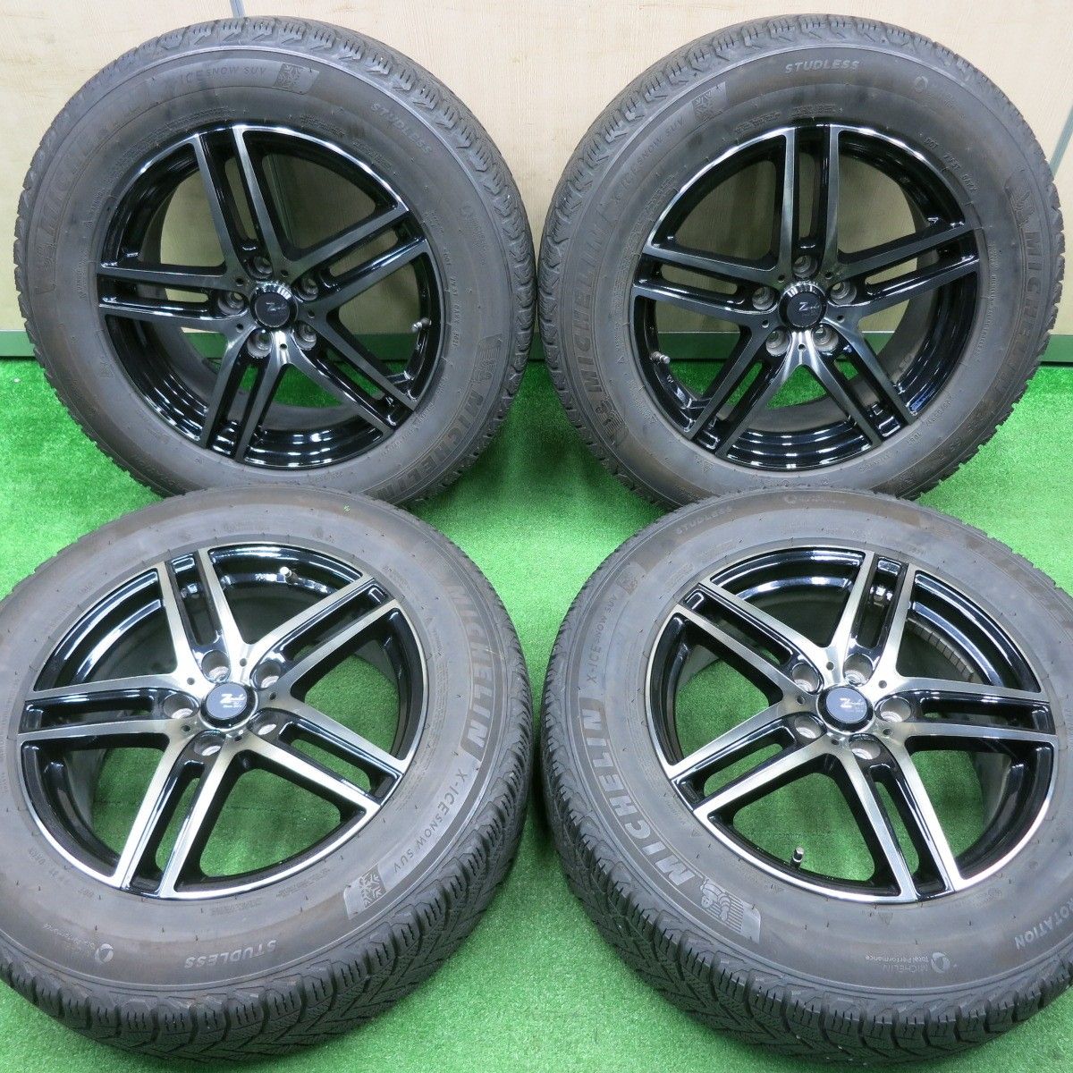 [送料無料] バリ溝！21年！キレイ！8.5分スタッドレス 225/65R17 ミシュラン X-ICE SNOW SUV Zmeist VS-1 17インチ PCD114.3/5H4112204NJス