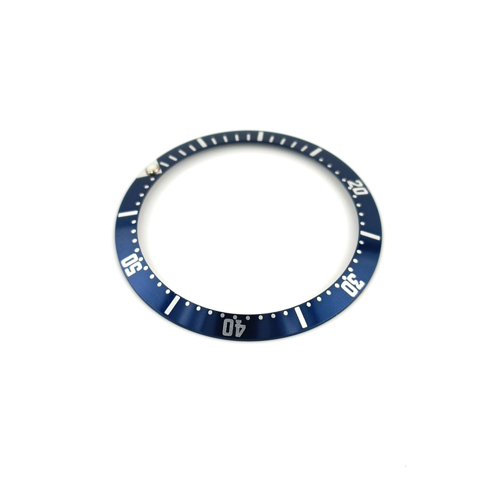 腕時計 修理交換用 社外部品 ベゼルインサート ブルー ドット 34×28mm  