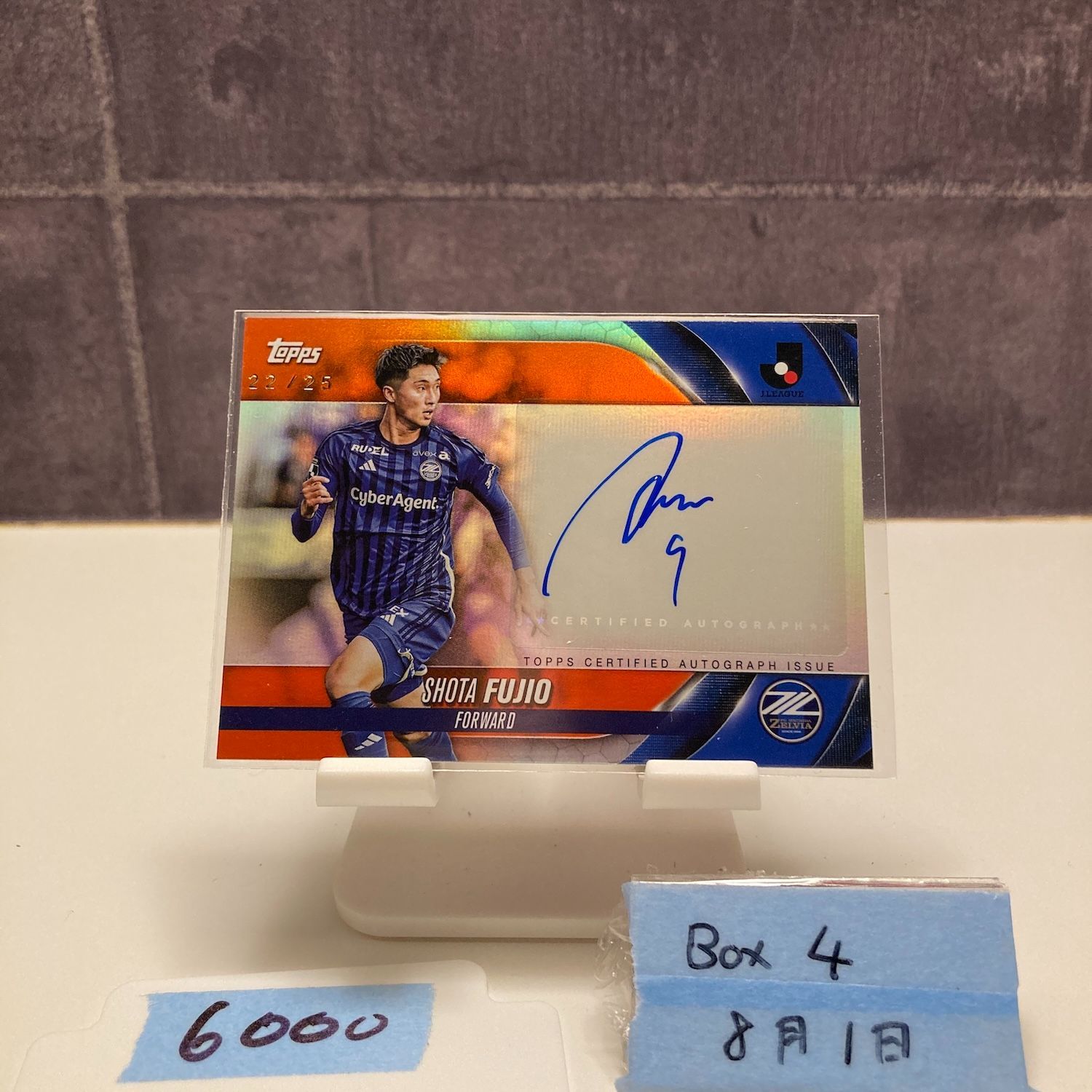 2024 Topps J.League 藤尾翔太 22/25 直筆サイン FC町田ゼルビア